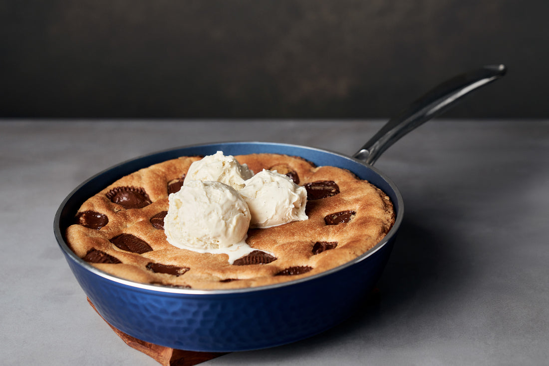 Peanut Butter Cup Skillet Cookie