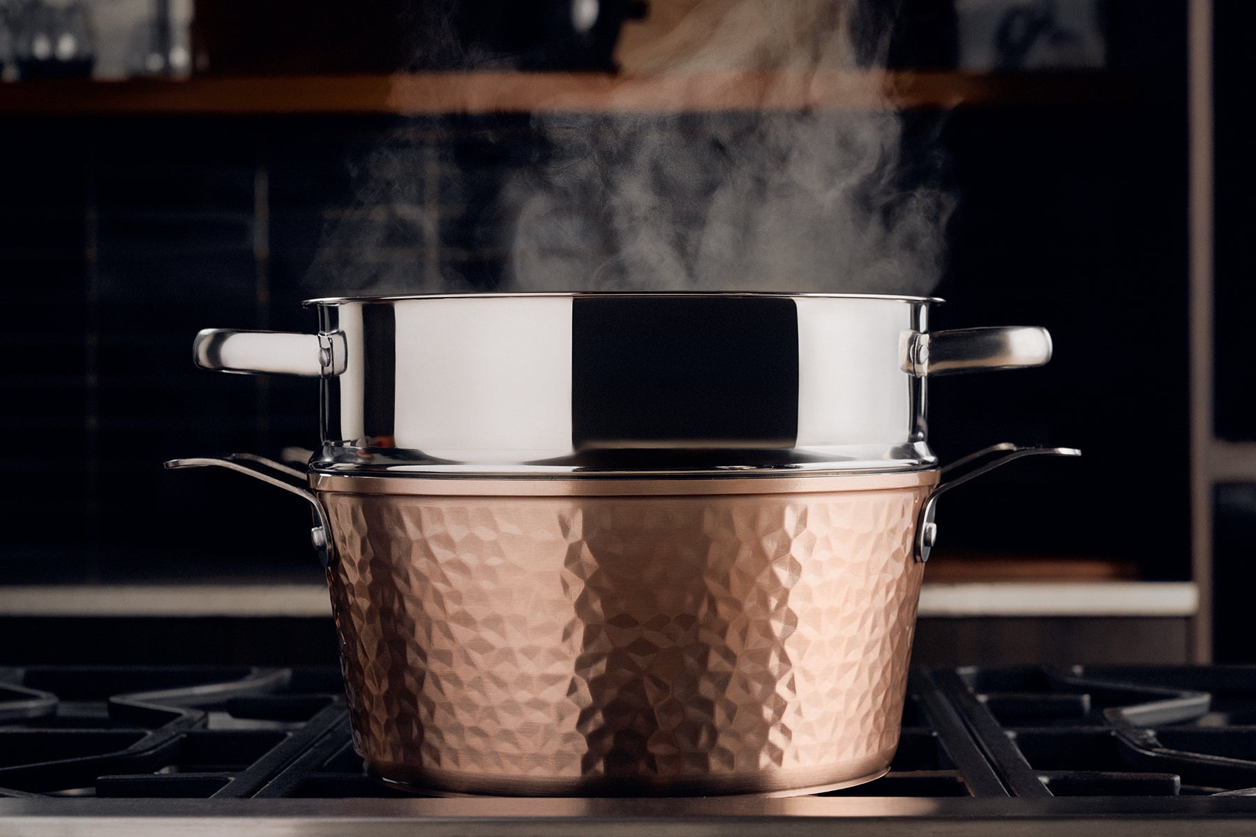 14 Orgreenic Hammered Rose Pan with Lid