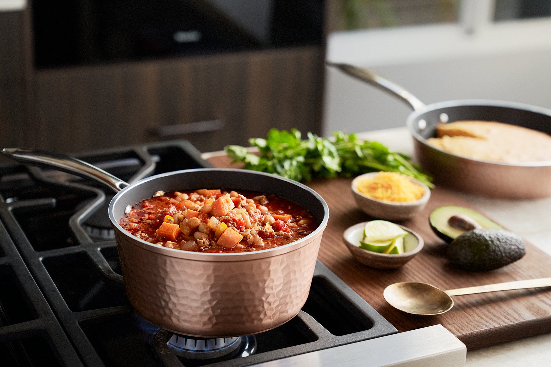 Orgreenic Ceramic Pan for Cooking - 10 Inch Non Stick Pan, Rose Hammered  Cookware, Elegantly Designed, Lightweight & Durable for All Stove Top