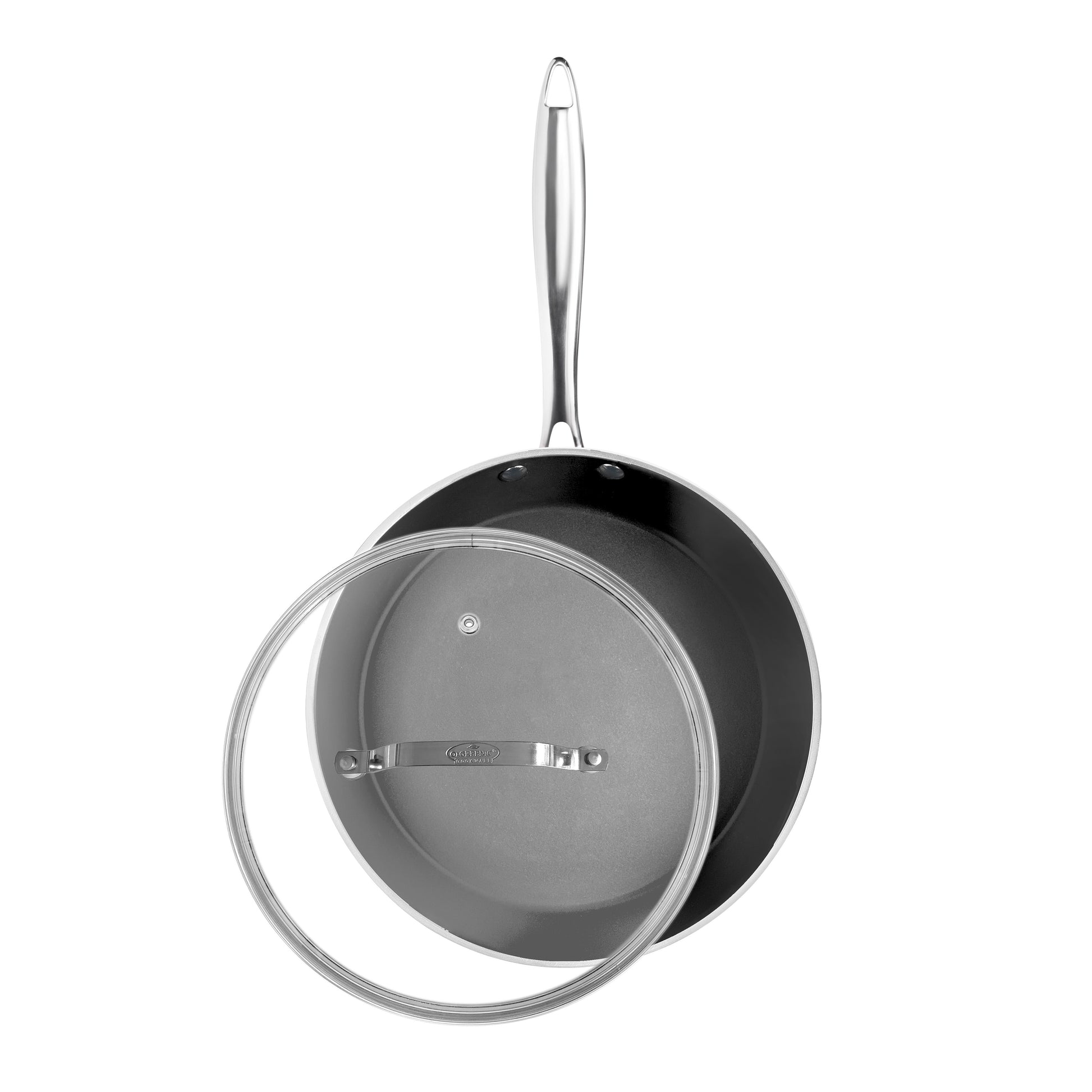 9.5 Pressed Aluminum Fry Pan - Sapphire Non-Stick Induction